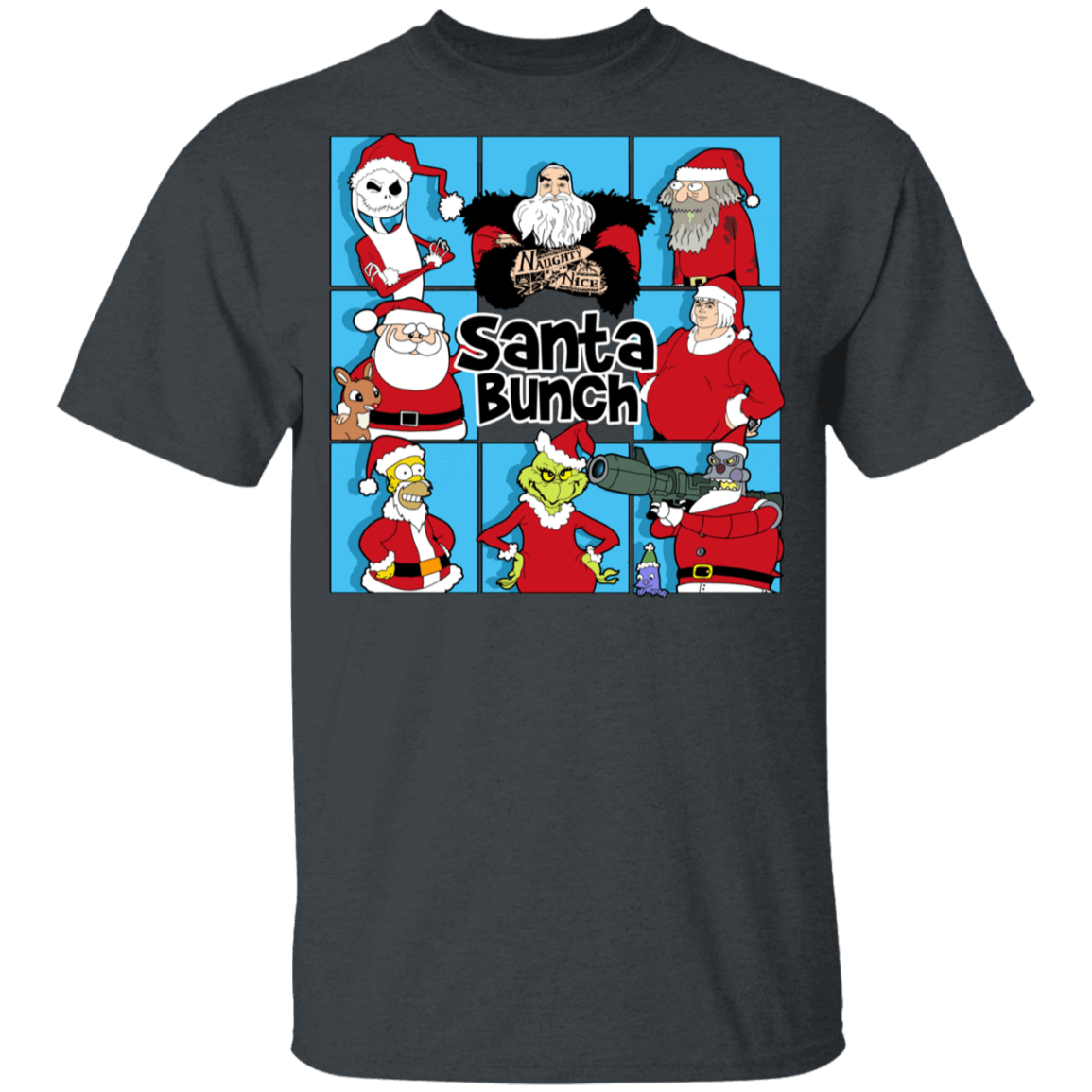 T-Shirts Dark Heather / YXS Santa Bunch Youth T-Shirt