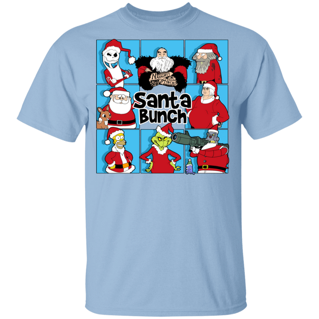 T-Shirts Light Blue / YXS Santa Bunch Youth T-Shirt