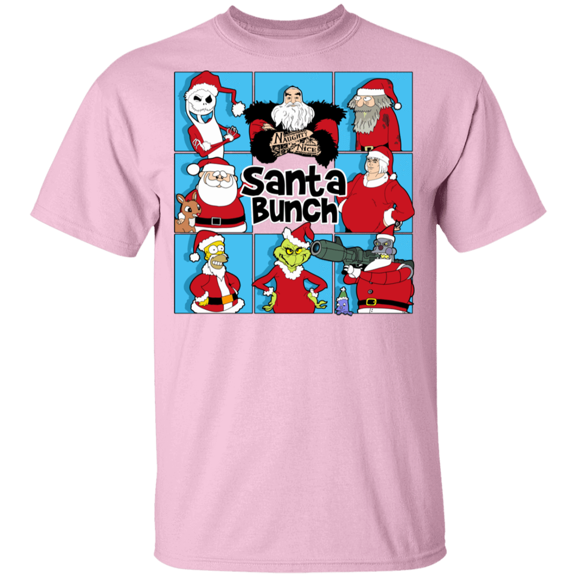 T-Shirts Light Pink / YXS Santa Bunch Youth T-Shirt