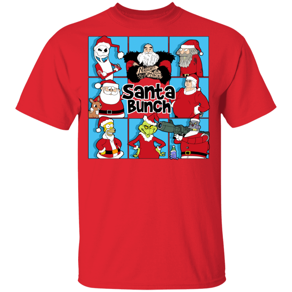 T-Shirts Red / YXS Santa Bunch Youth T-Shirt