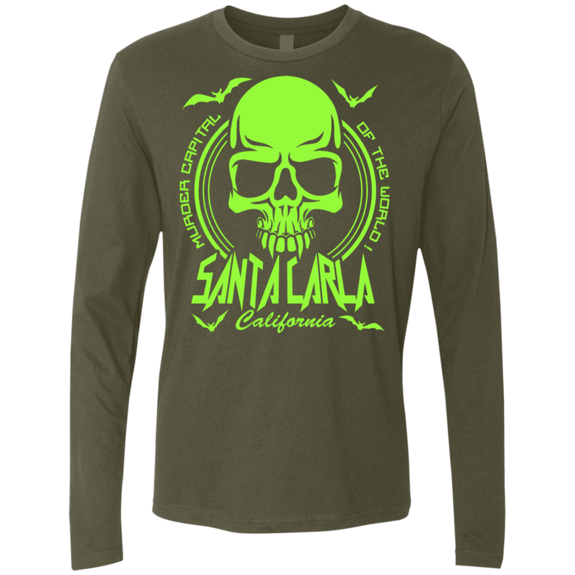 T-Shirts Military Green / S Santa Carla Men's Premium Long Sleeve