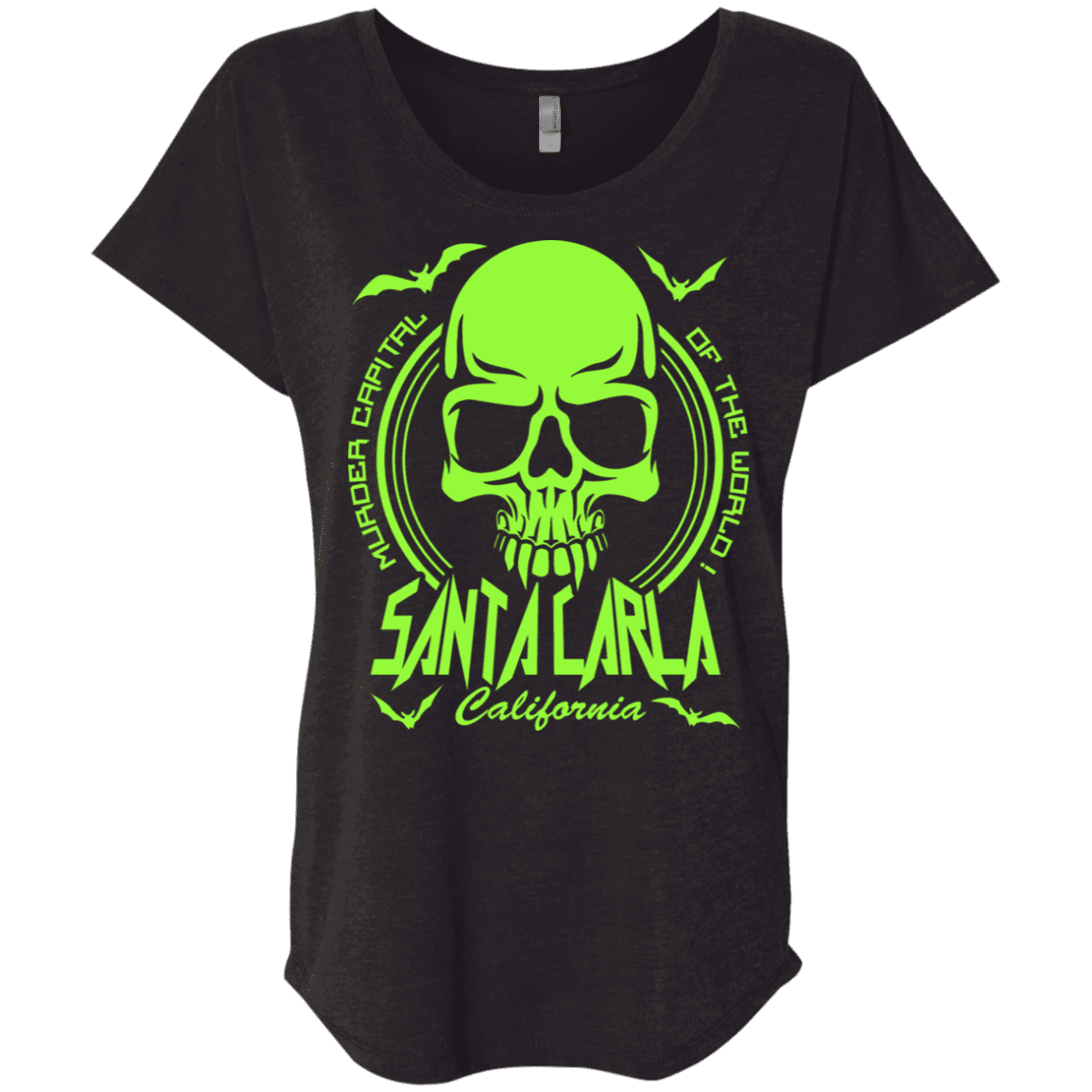 T-Shirts Vintage Black / X-Small Santa Carla Triblend Dolman Sleeve