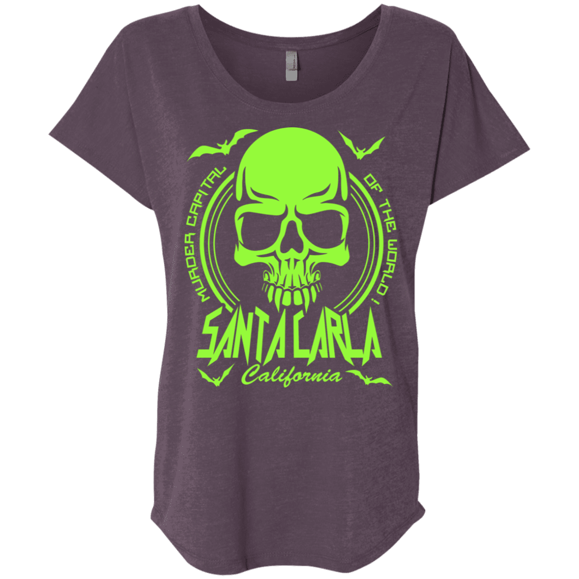 T-Shirts Vintage Purple / X-Small Santa Carla Triblend Dolman Sleeve