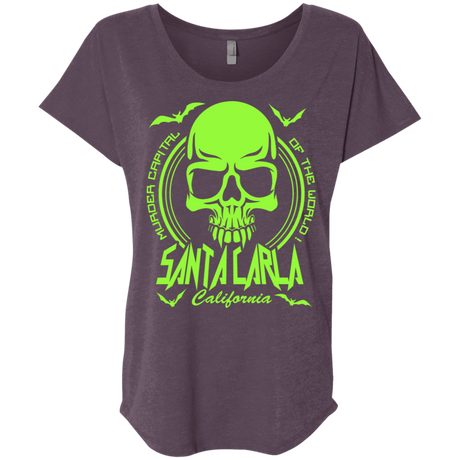 T-Shirts Vintage Purple / X-Small Santa Carla Triblend Dolman Sleeve