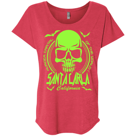 T-Shirts Vintage Red / X-Small Santa Carla Triblend Dolman Sleeve