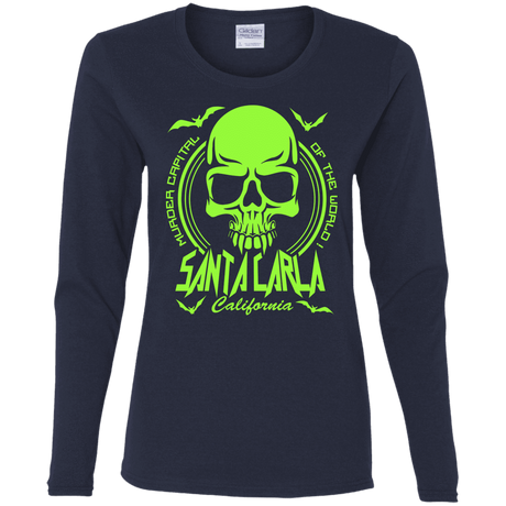 T-Shirts Navy / S Santa Carla Women's Long Sleeve T-Shirt