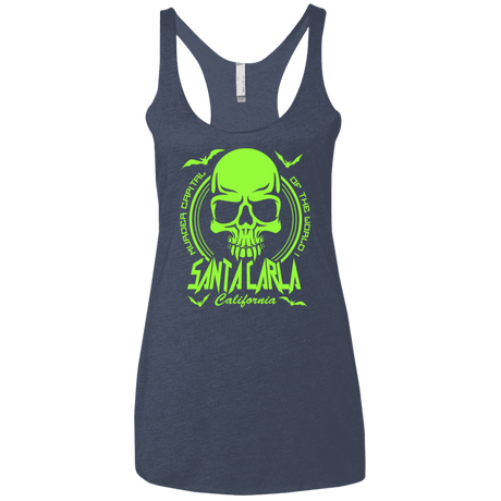 T-Shirts Vintage Navy / X-Small Santa Carla Women's Triblend Racerback Tank