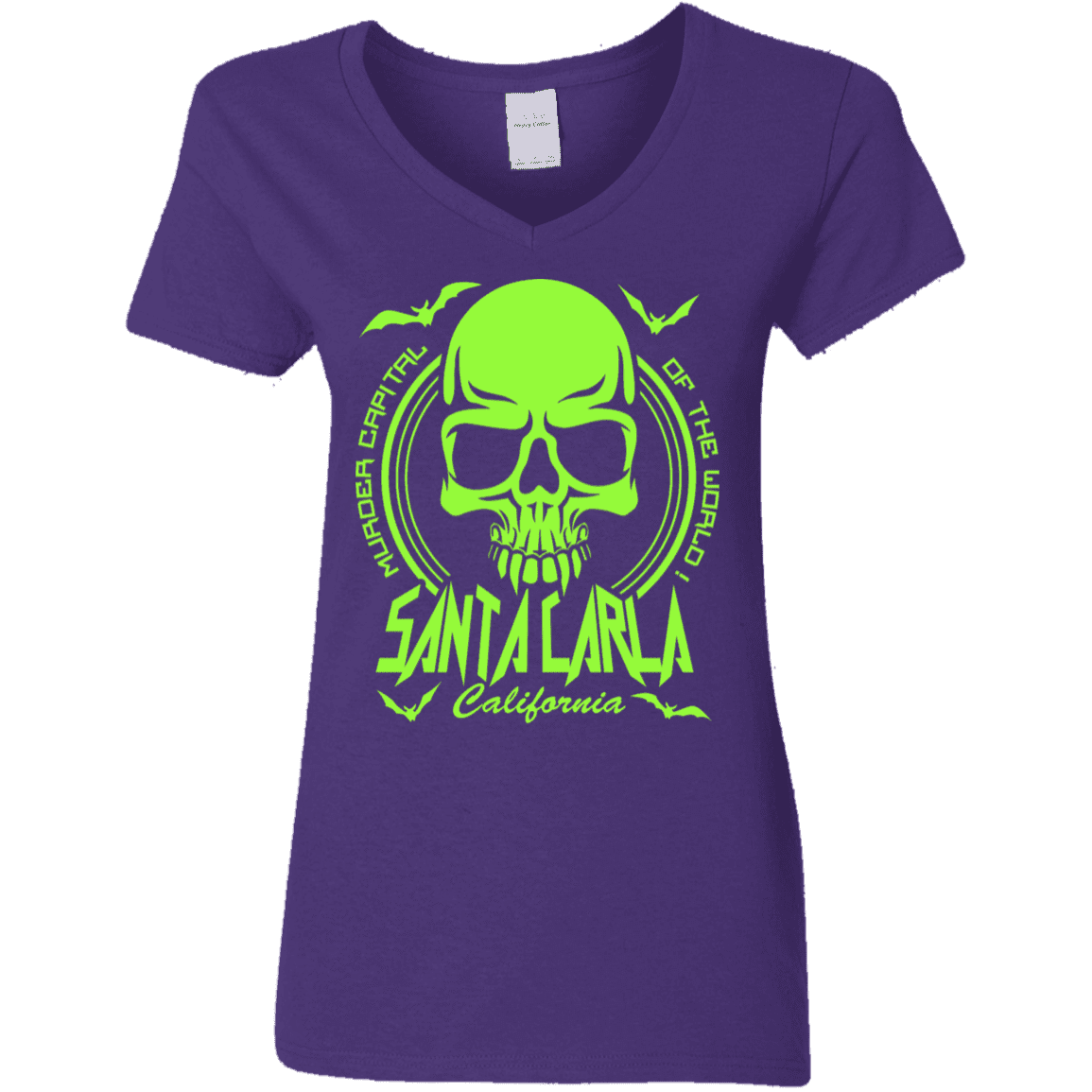 T-Shirts Purple / S Santa Carla Women's V-Neck T-Shirt