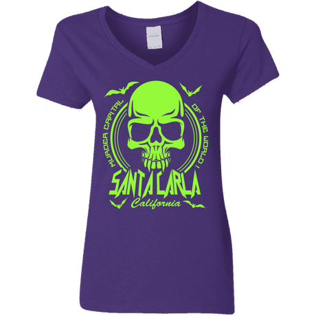 T-Shirts Purple / S Santa Carla Women's V-Neck T-Shirt