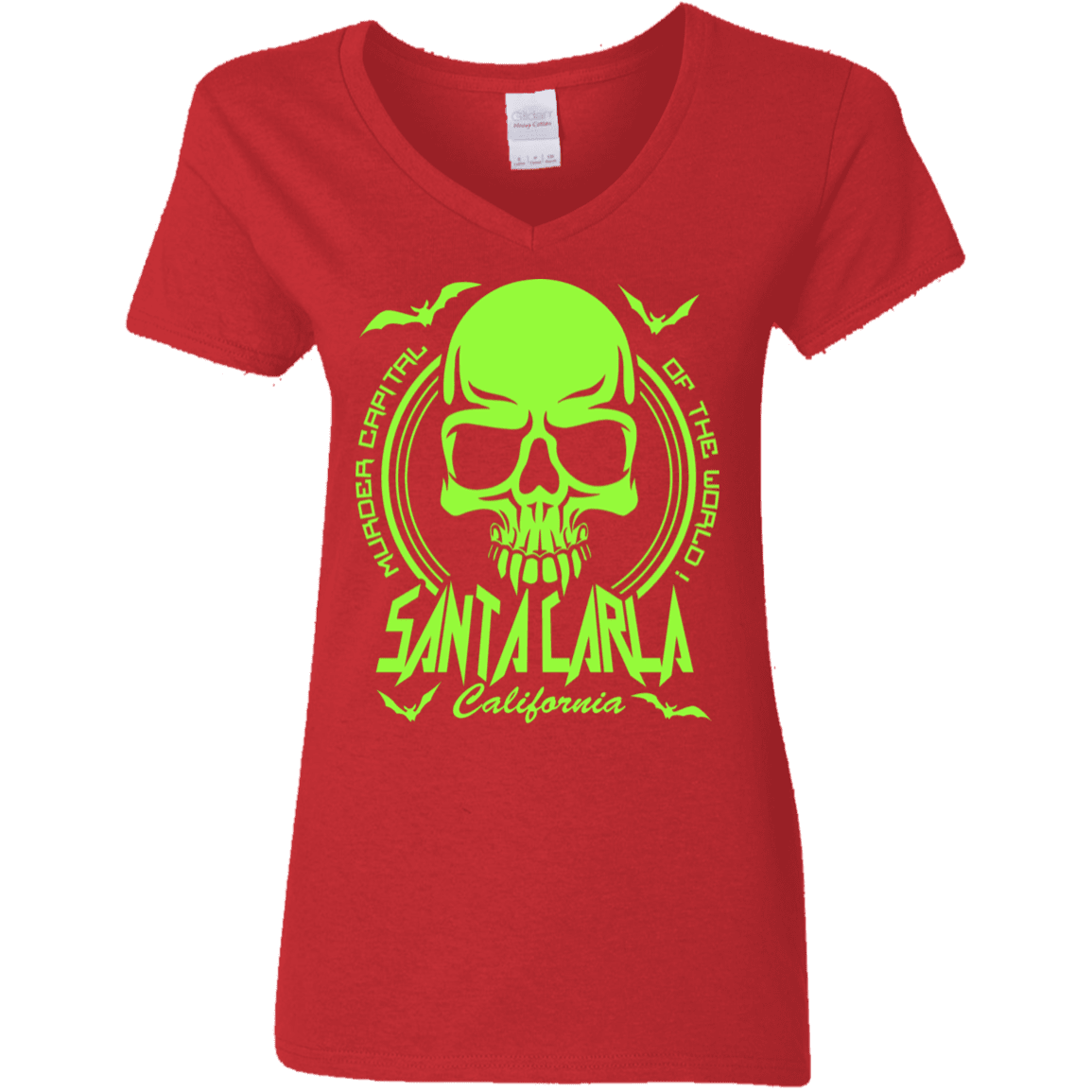 T-Shirts Red / S Santa Carla Women's V-Neck T-Shirt