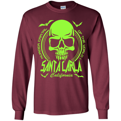 T-Shirts Maroon / YS Santa Carla Youth Long Sleeve T-Shirt