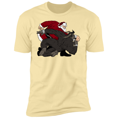 T-Shirts Banana Cream / S Santa vs Krampus Men's Premium T-Shirt