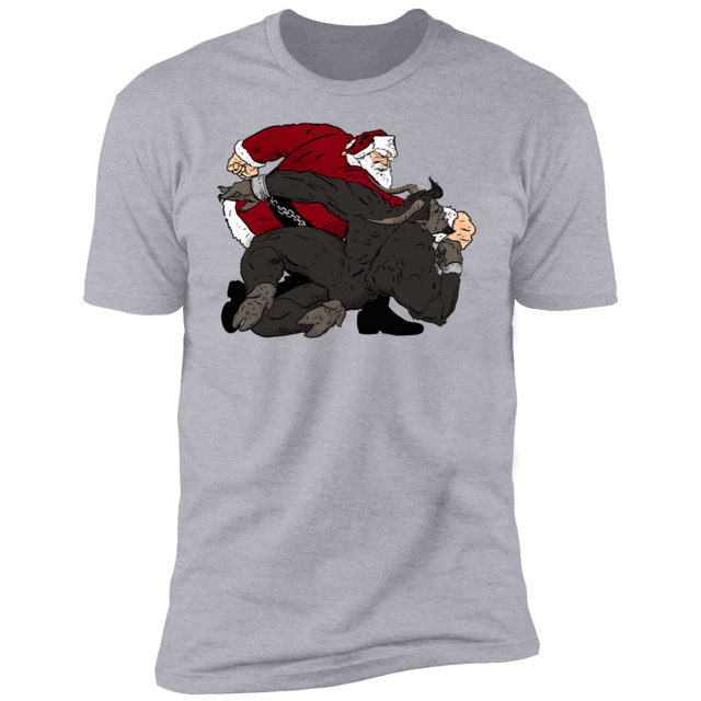 T-Shirts Heather Grey / S Santa vs Krampus Men's Premium T-Shirt