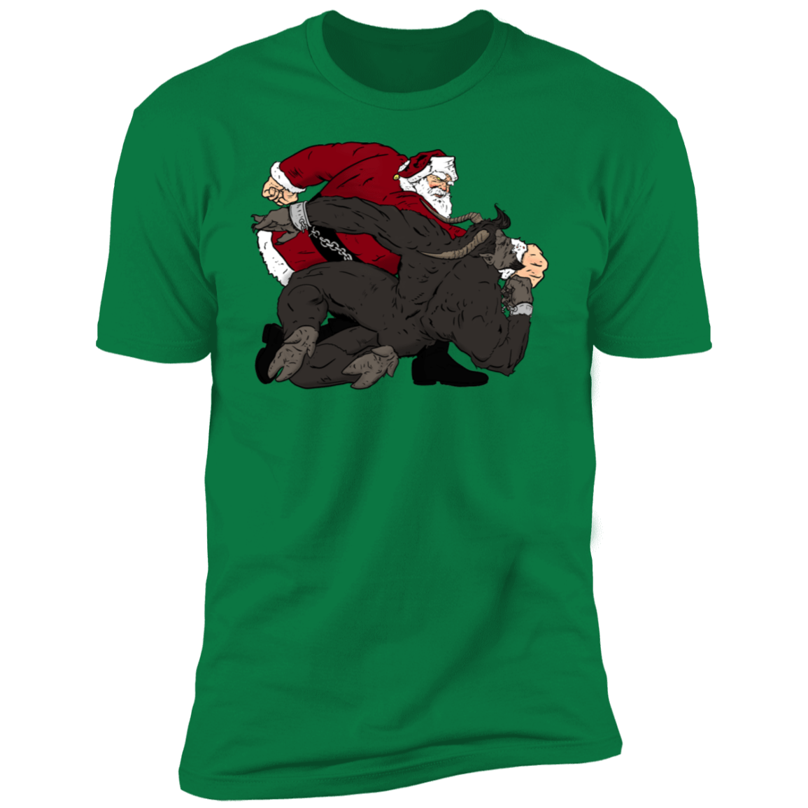 T-Shirts Kelly Green / S Santa vs Krampus Men's Premium T-Shirt