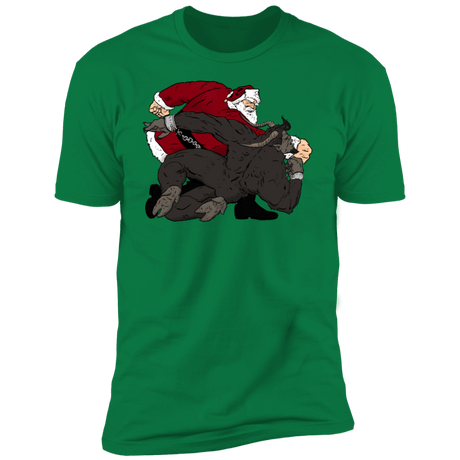 T-Shirts Kelly Green / S Santa vs Krampus Men's Premium T-Shirt