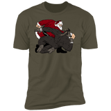 T-Shirts Military Green / S Santa vs Krampus Men's Premium T-Shirt