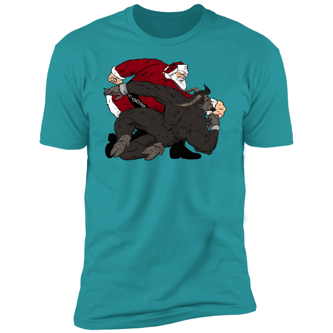 T-Shirts Tahiti Blue / S Santa vs Krampus Men's Premium T-Shirt