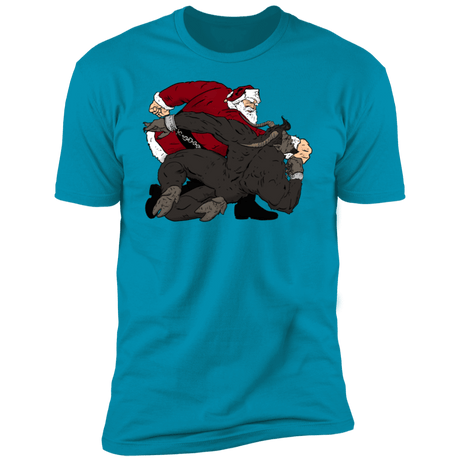 T-Shirts Turquoise / S Santa vs Krampus Men's Premium T-Shirt