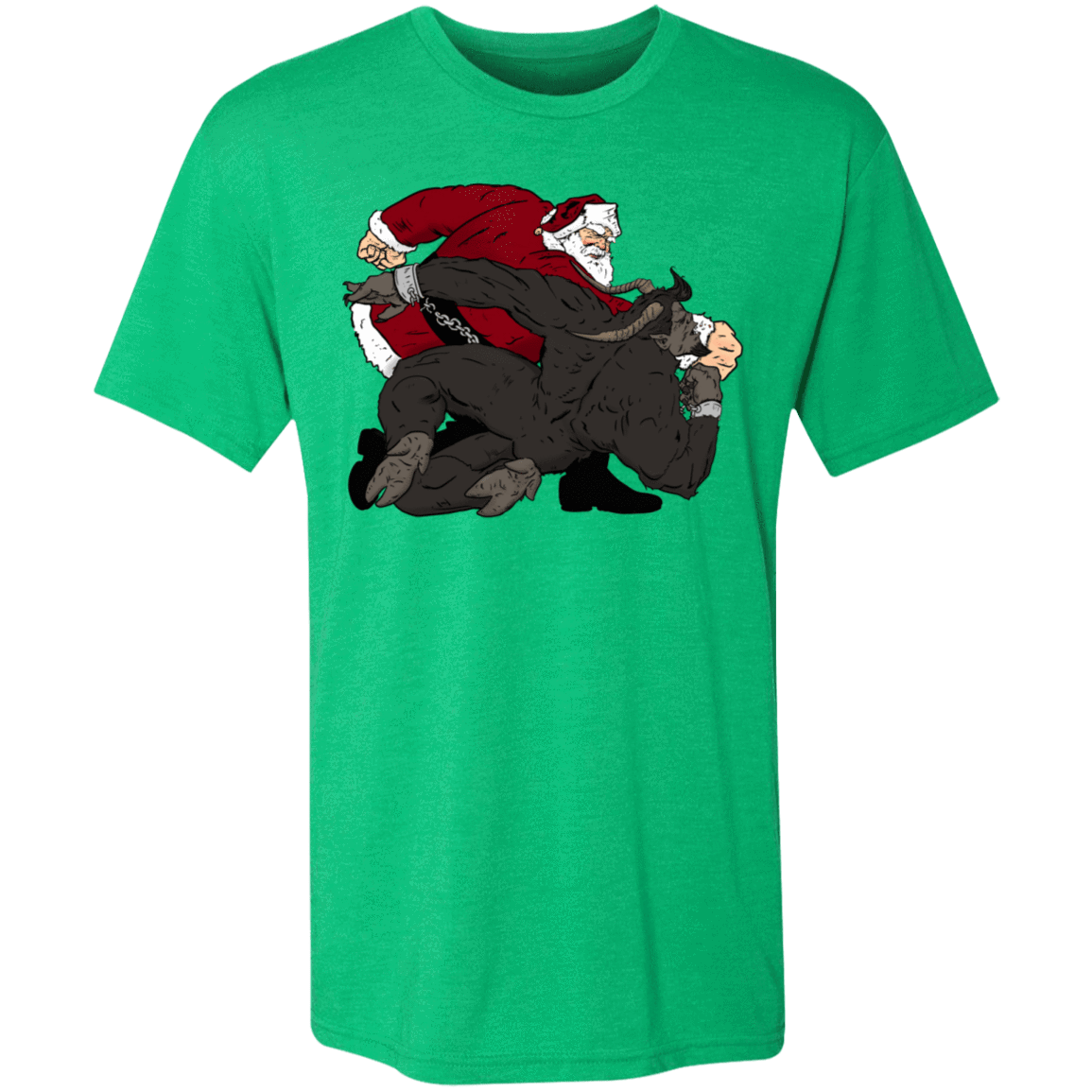 T-Shirts Envy / S Santa vs Krampus Men's Triblend T-Shirt