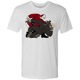 T-Shirts Heather White / S Santa vs Krampus Men's Triblend T-Shirt