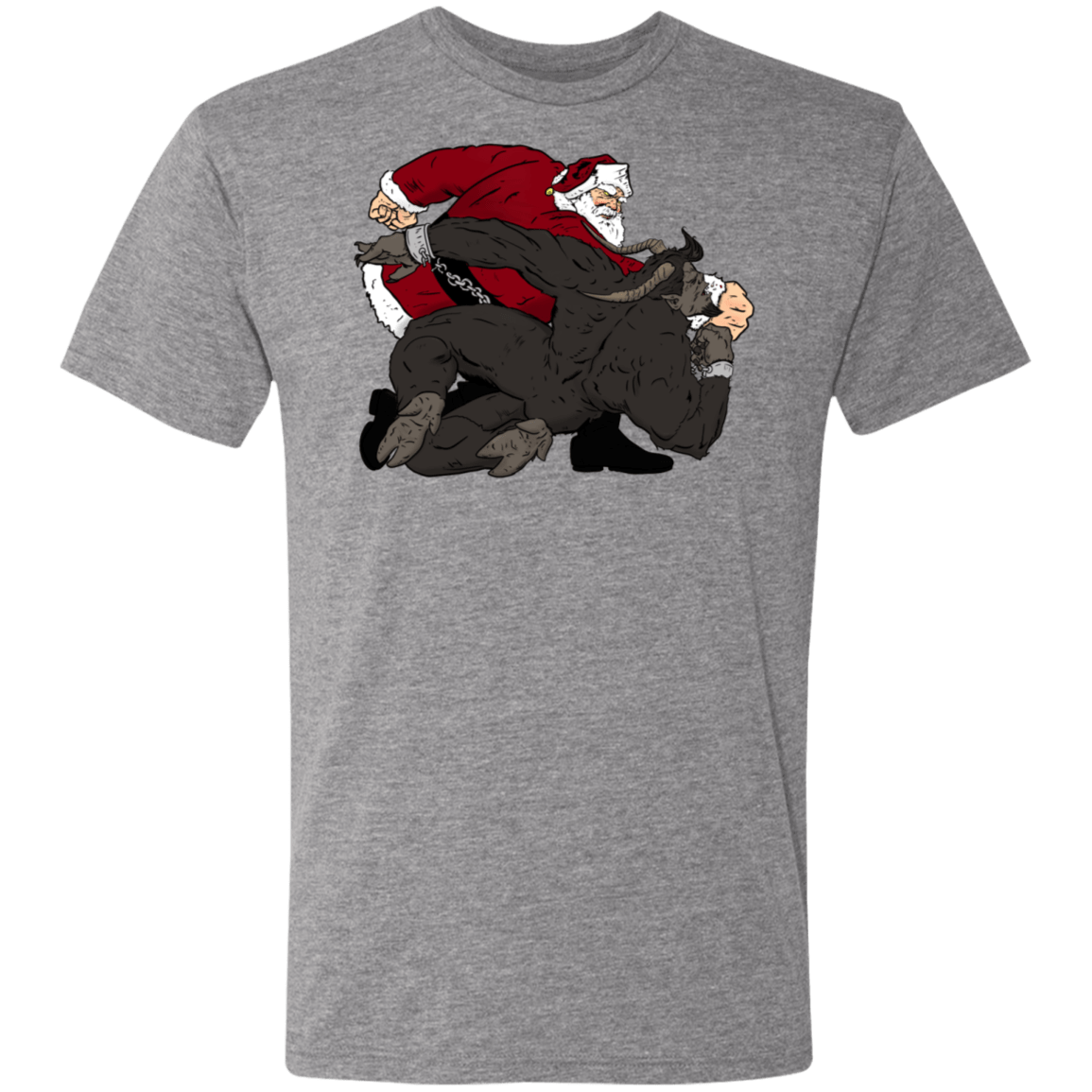 T-Shirts Premium Heather / S Santa vs Krampus Men's Triblend T-Shirt