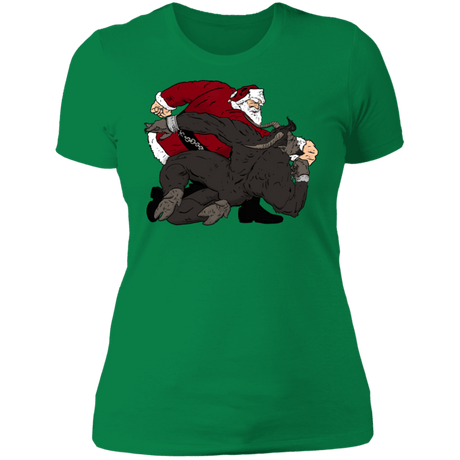 T-Shirts Kelly Green / S Santa vs Krampus Women's Premium T-Shirt