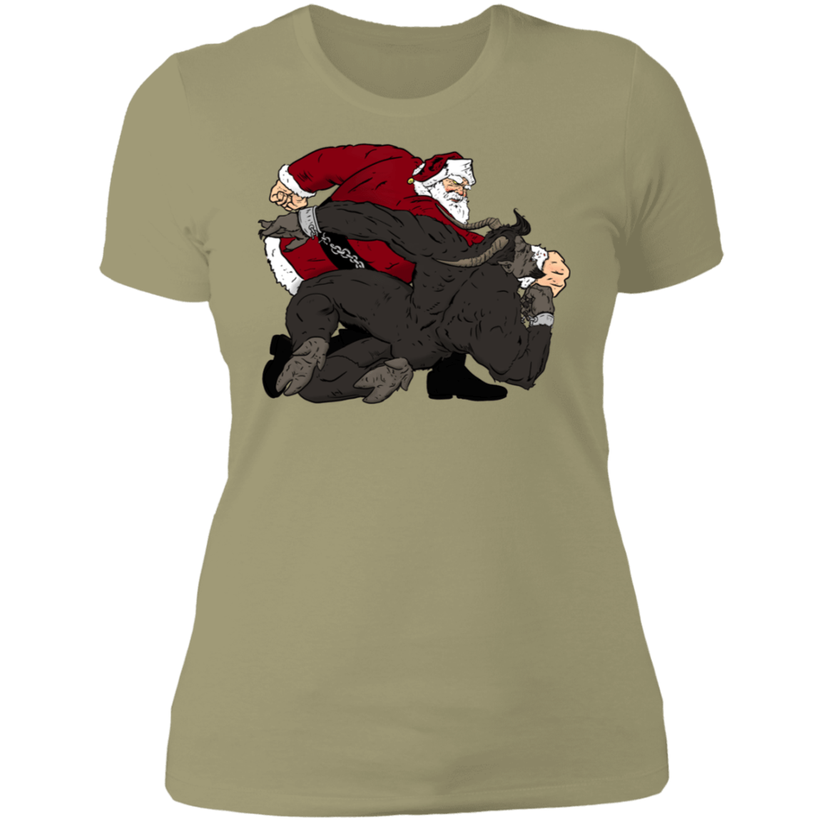 T-Shirts Light Olive / S Santa vs Krampus Women's Premium T-Shirt