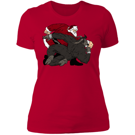 T-Shirts Red / S Santa vs Krampus Women's Premium T-Shirt