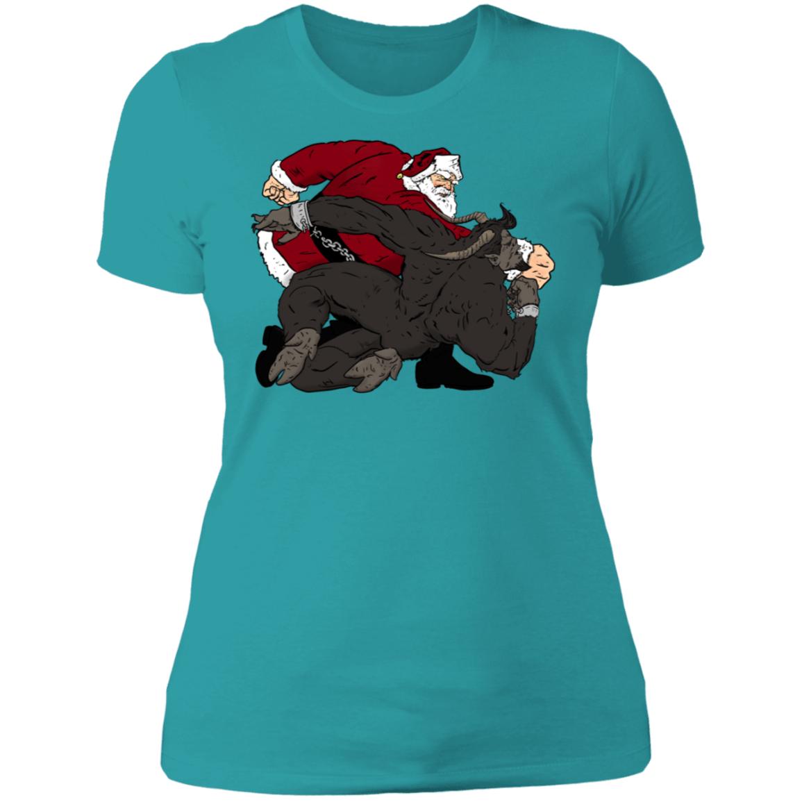 T-Shirts Tahiti Blue / S Santa vs Krampus Women's Premium T-Shirt