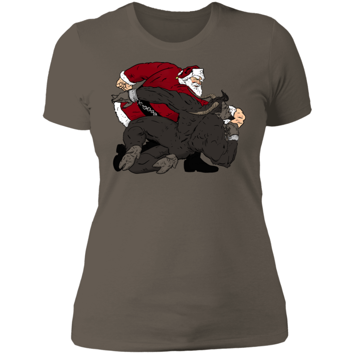 T-Shirts Warm Grey / S Santa vs Krampus Women's Premium T-Shirt