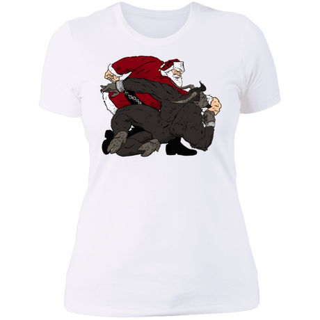 T-Shirts White / S Santa vs Krampus Women's Premium T-Shirt
