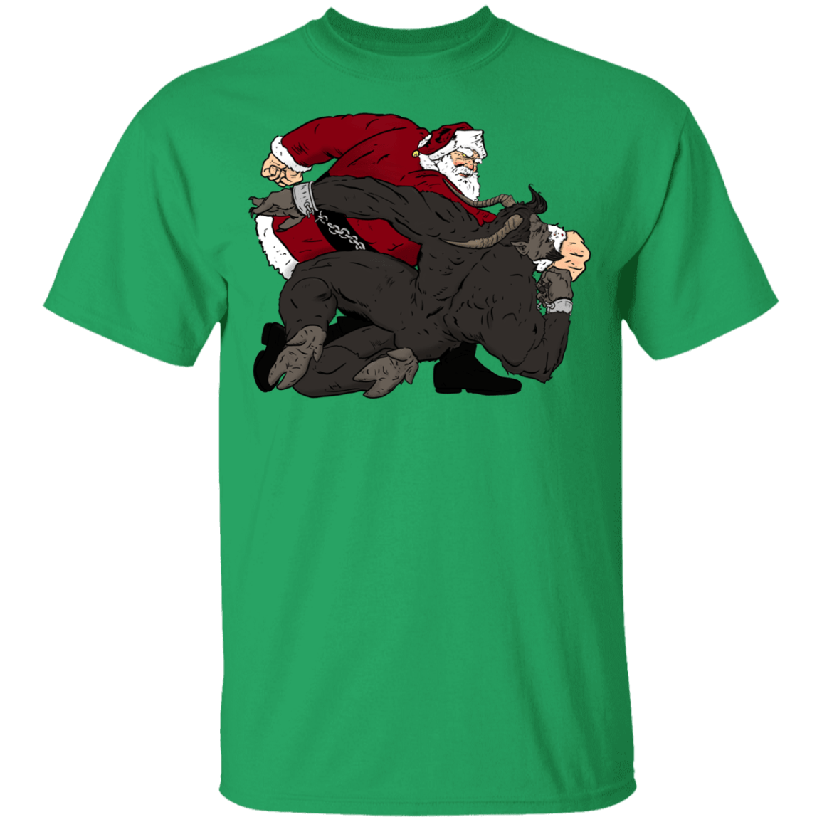 T-Shirts Irish Green / YXS Santa vs Krampus Youth T-Shirt