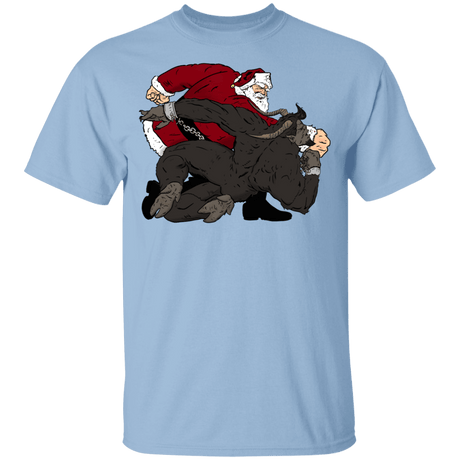 T-Shirts Light Blue / YXS Santa vs Krampus Youth T-Shirt