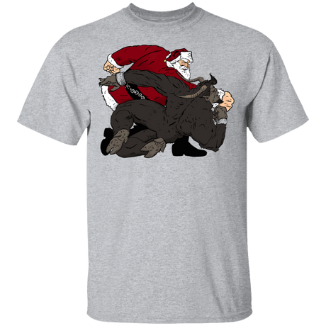T-Shirts Sport Grey / YXS Santa vs Krampus Youth T-Shirt