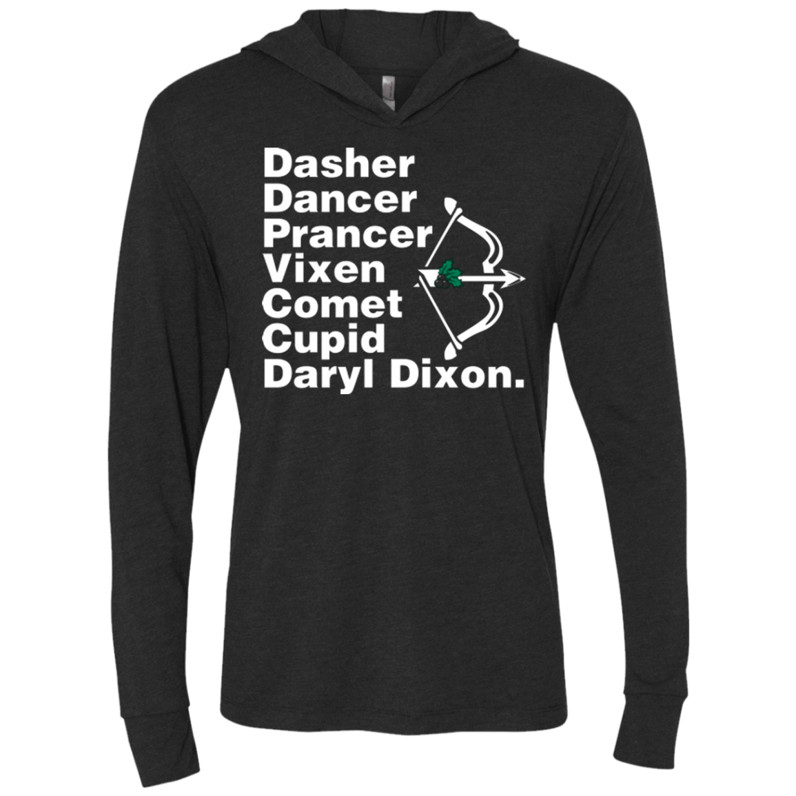 T-Shirts Vintage Black / X-Small Santas Helper Triblend Long Sleeve Hoodie Tee