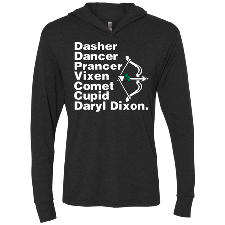 T-Shirts Vintage Black / X-Small Santas Helper Triblend Long Sleeve Hoodie Tee