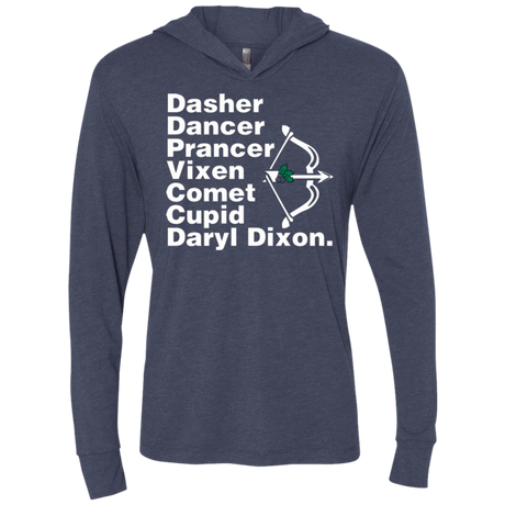 T-Shirts Vintage Navy / X-Small Santas Helper Triblend Long Sleeve Hoodie Tee