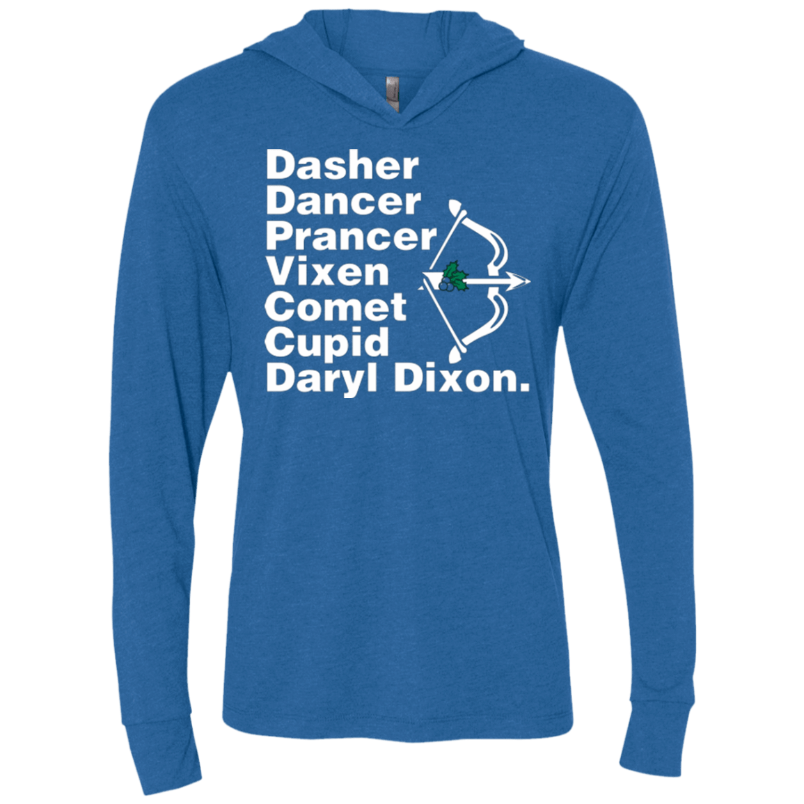 T-Shirts Vintage Royal / X-Small Santas Helper Triblend Long Sleeve Hoodie Tee