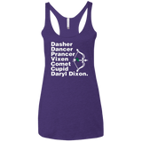 T-Shirts Purple / X-Small Santas Helper Women's Triblend Racerback Tank