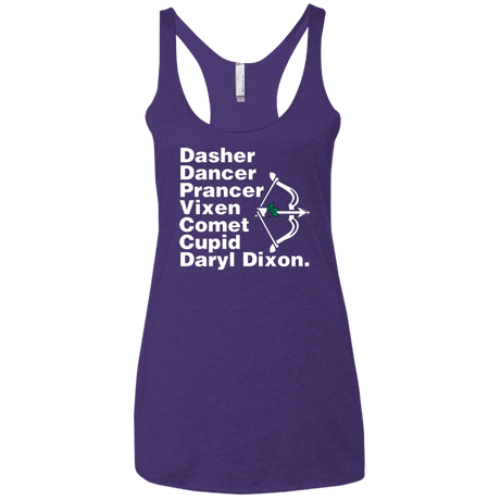 T-Shirts Purple / X-Small Santas Helper Women's Triblend Racerback Tank