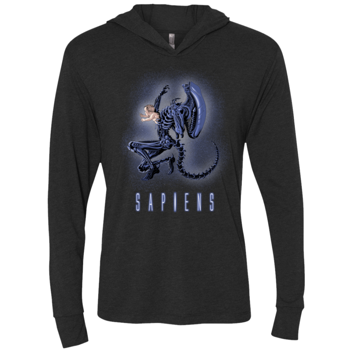 T-Shirts Vintage Black / X-Small Sapiens Triblend Long Sleeve Hoodie Tee