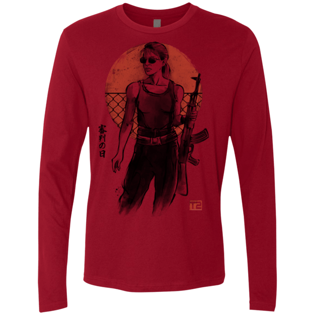 T-Shirts Cardinal / Small Sarah Men's Premium Long Sleeve