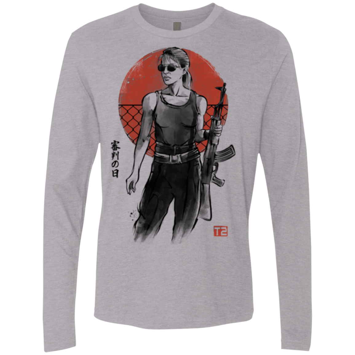 T-Shirts Heather Grey / Small Sarah Men's Premium Long Sleeve