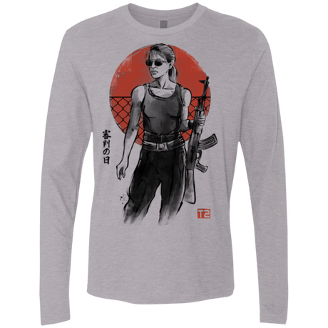 T-Shirts Heather Grey / Small Sarah Men's Premium Long Sleeve