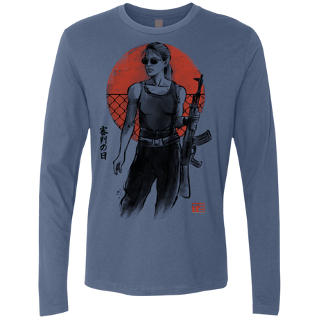 T-Shirts Indigo / Small Sarah Men's Premium Long Sleeve