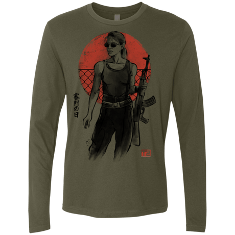 T-Shirts Military Green / Small Sarah Men's Premium Long Sleeve