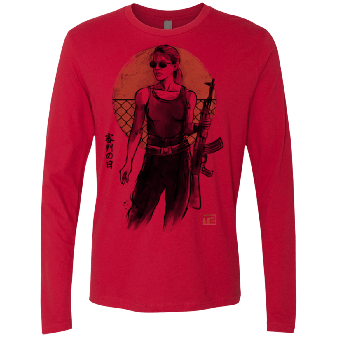 T-Shirts Red / Small Sarah Men's Premium Long Sleeve