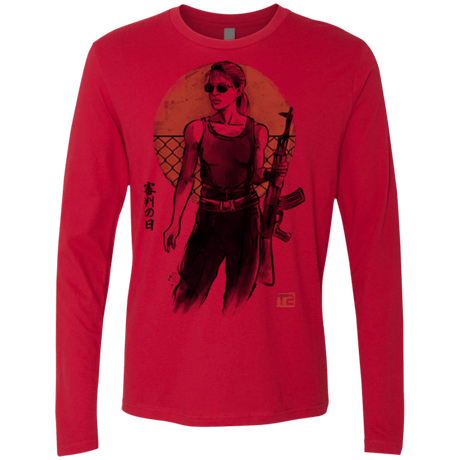 T-Shirts Red / Small Sarah Men's Premium Long Sleeve