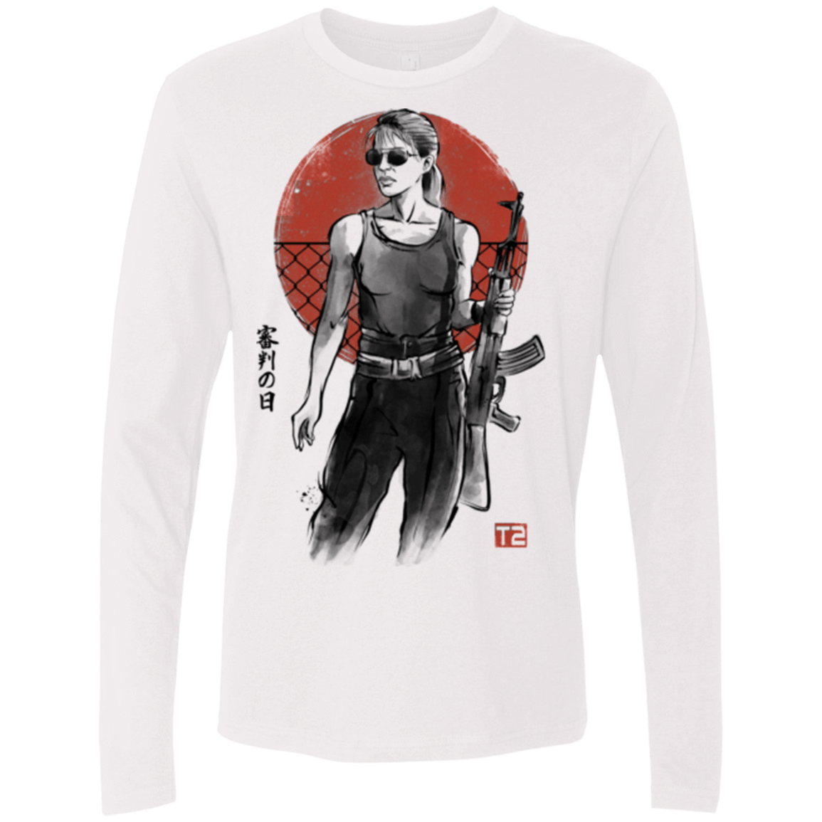 T-Shirts White / Small Sarah Men's Premium Long Sleeve