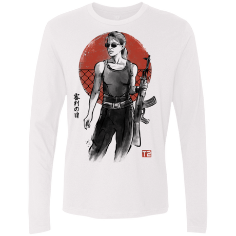 T-Shirts White / Small Sarah Men's Premium Long Sleeve
